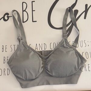 Elle Gray Women's Bra breast feeding